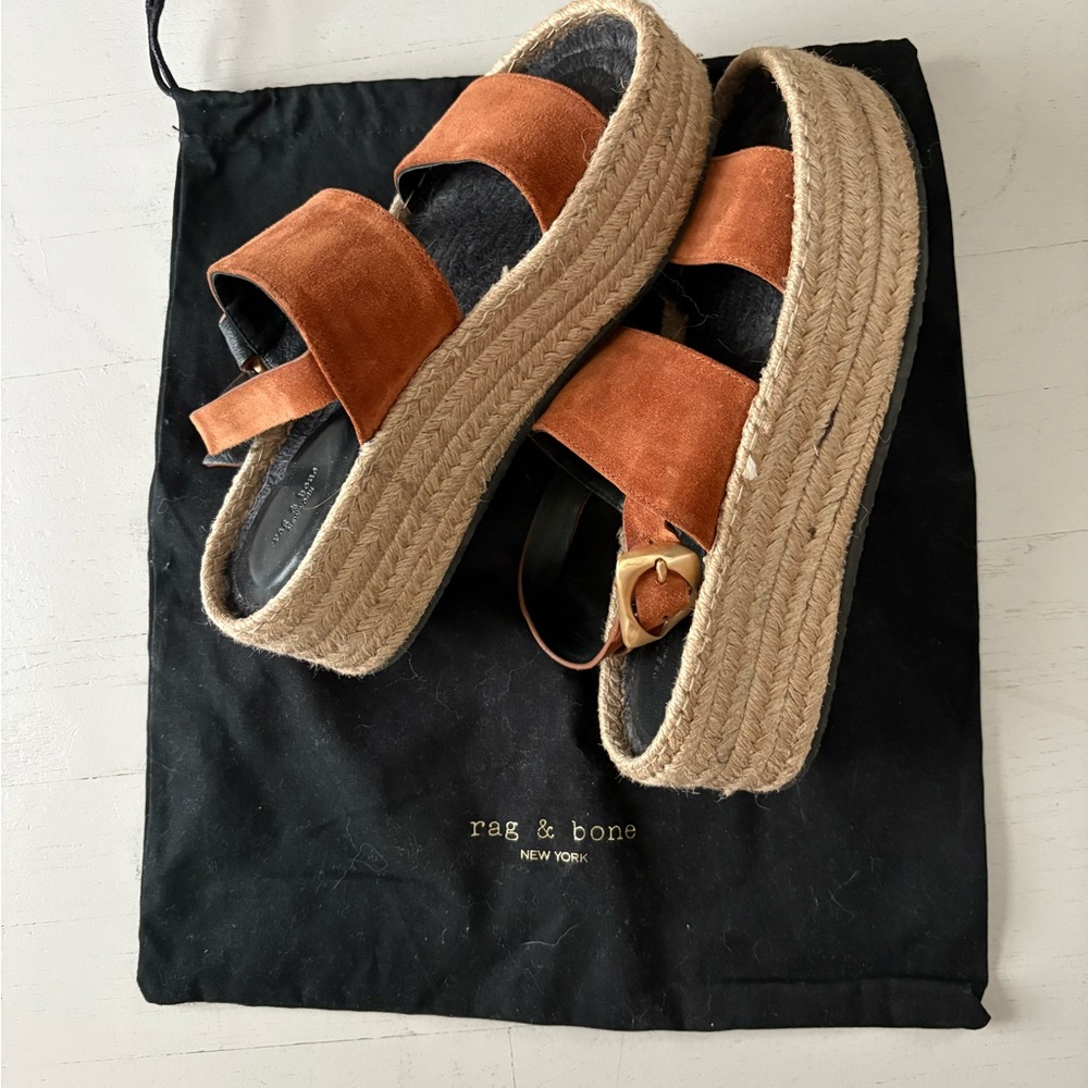 Rag & Bone Suede Platform Espadrilles